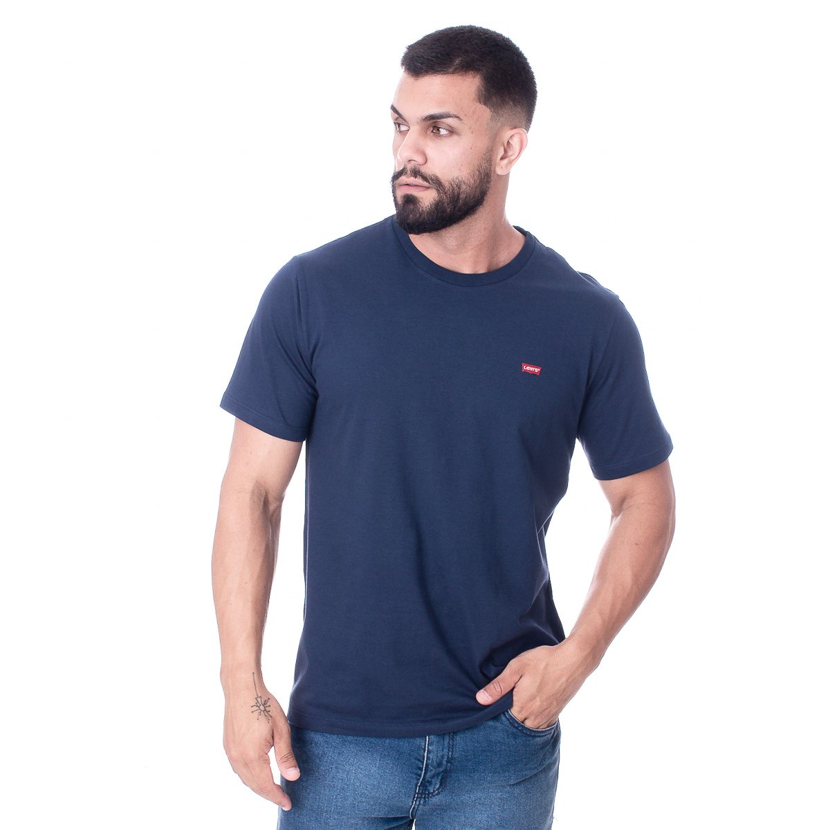 CAMISETA MASCULINA LEVIS - ORIGINAL HM - LB0020013 - AZUL MARINHO