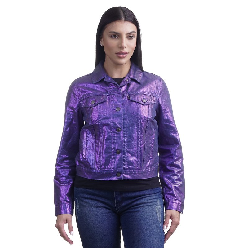 JAQUETA JEANS FEMININA LEVIS TRUCKER ORIGINAL 299450160 ROXO