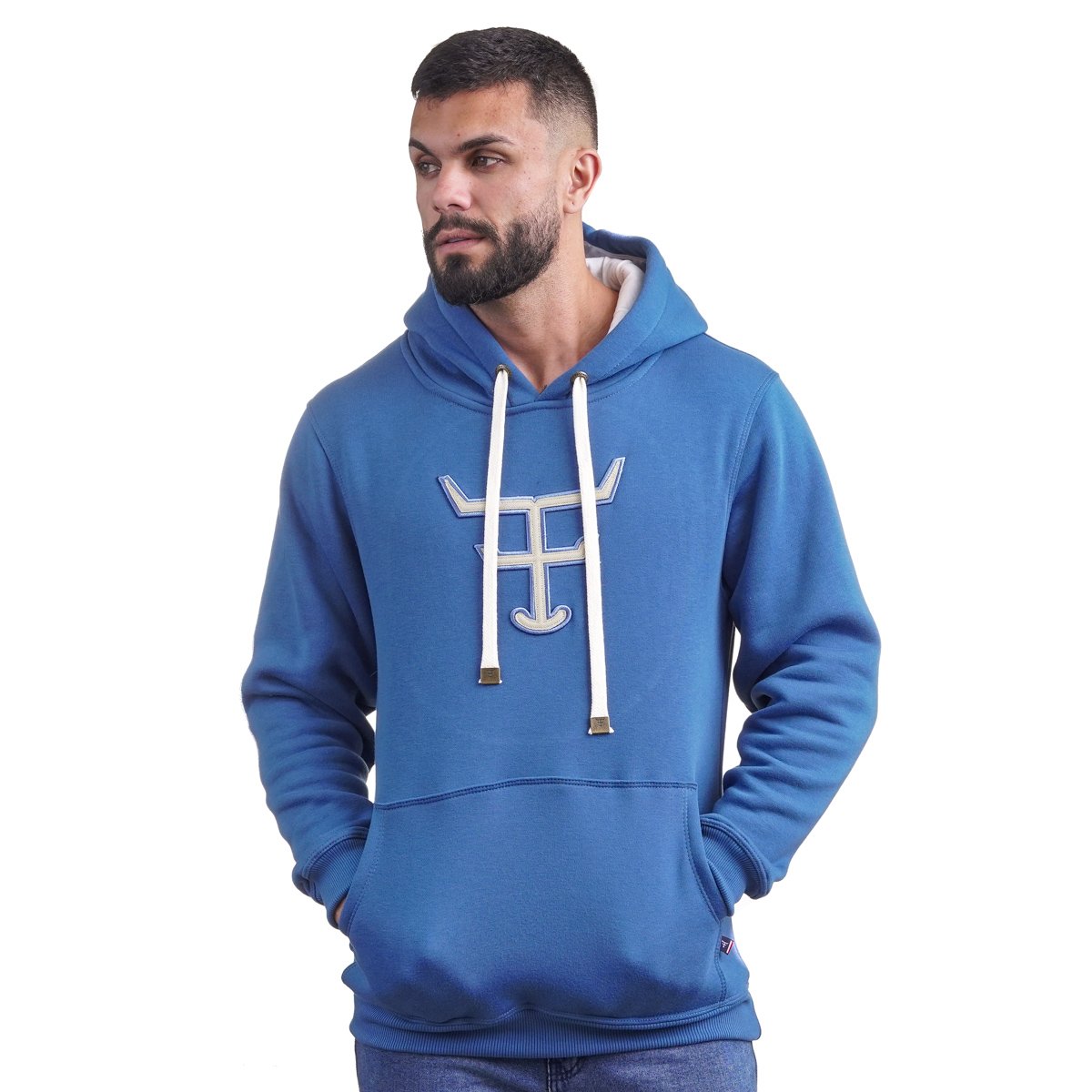 MOLETOM - MT056 - AZUL JEANS/ CINZA