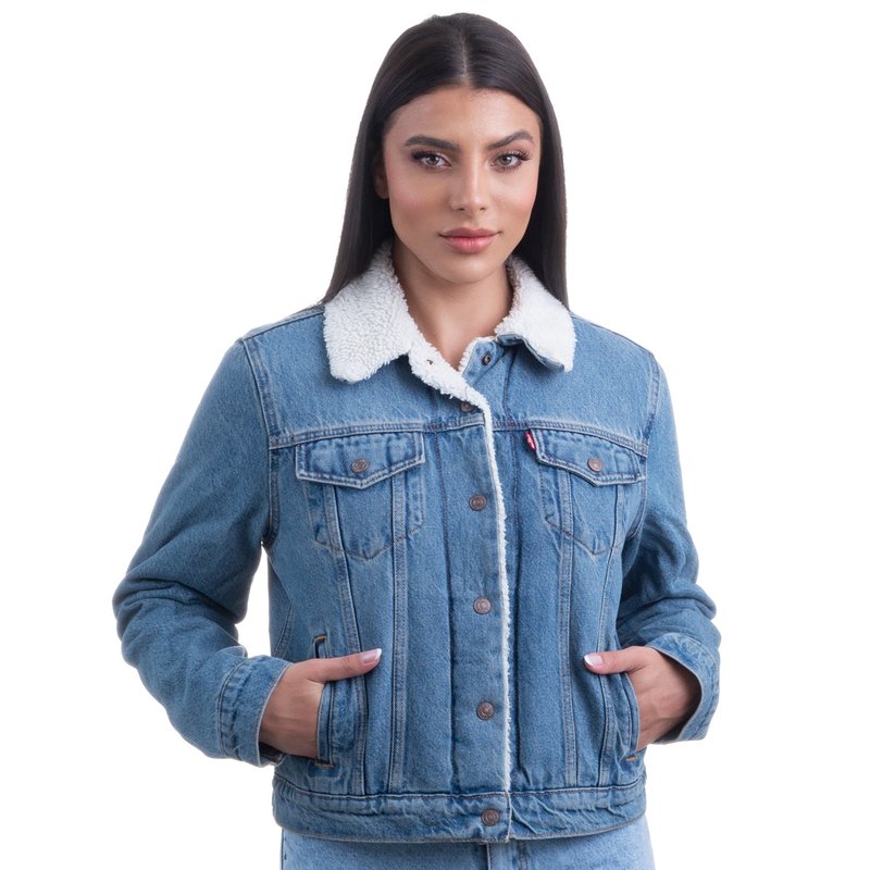Jaqueta Levis Casaco Da Levis JAQUETA JEANS FEMININA LEVIS SHERPA