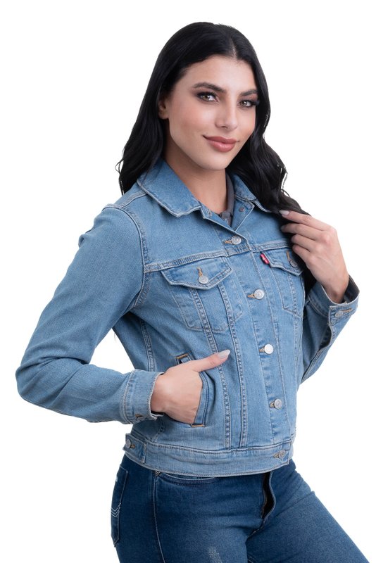 JAQUETA JEANS FEMININA LEVIS TRUCKER ORIGINAL 299450012 MÉDIO