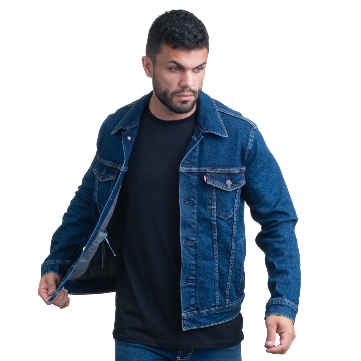 JAQUETA MASCULINA JEANS LEVIS - TRUCKER JACKET - 723340322 - ESCURO