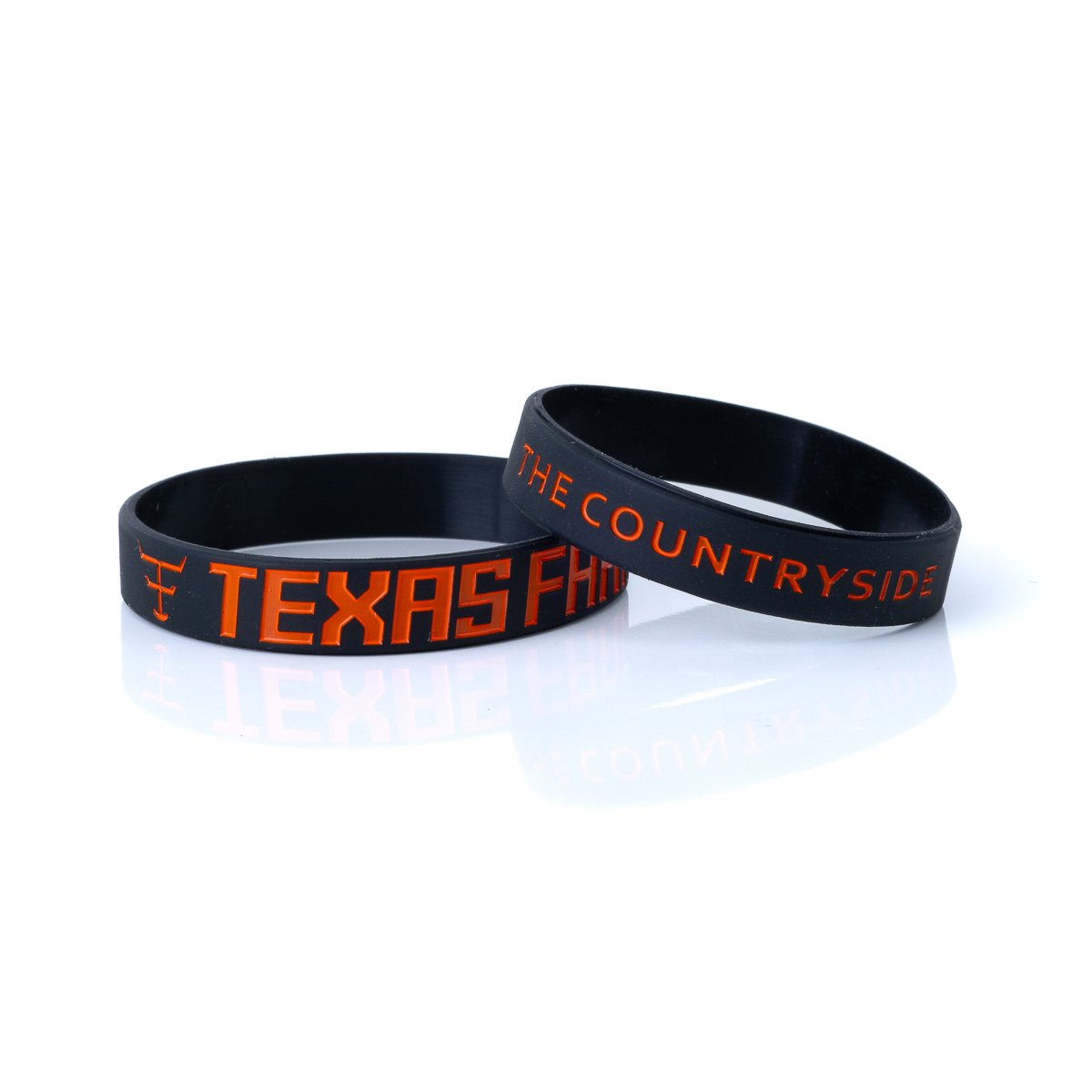 PULSEIRA DE SILICONE TEXAS FARM - PL001 - PRETO/ LARANNJA