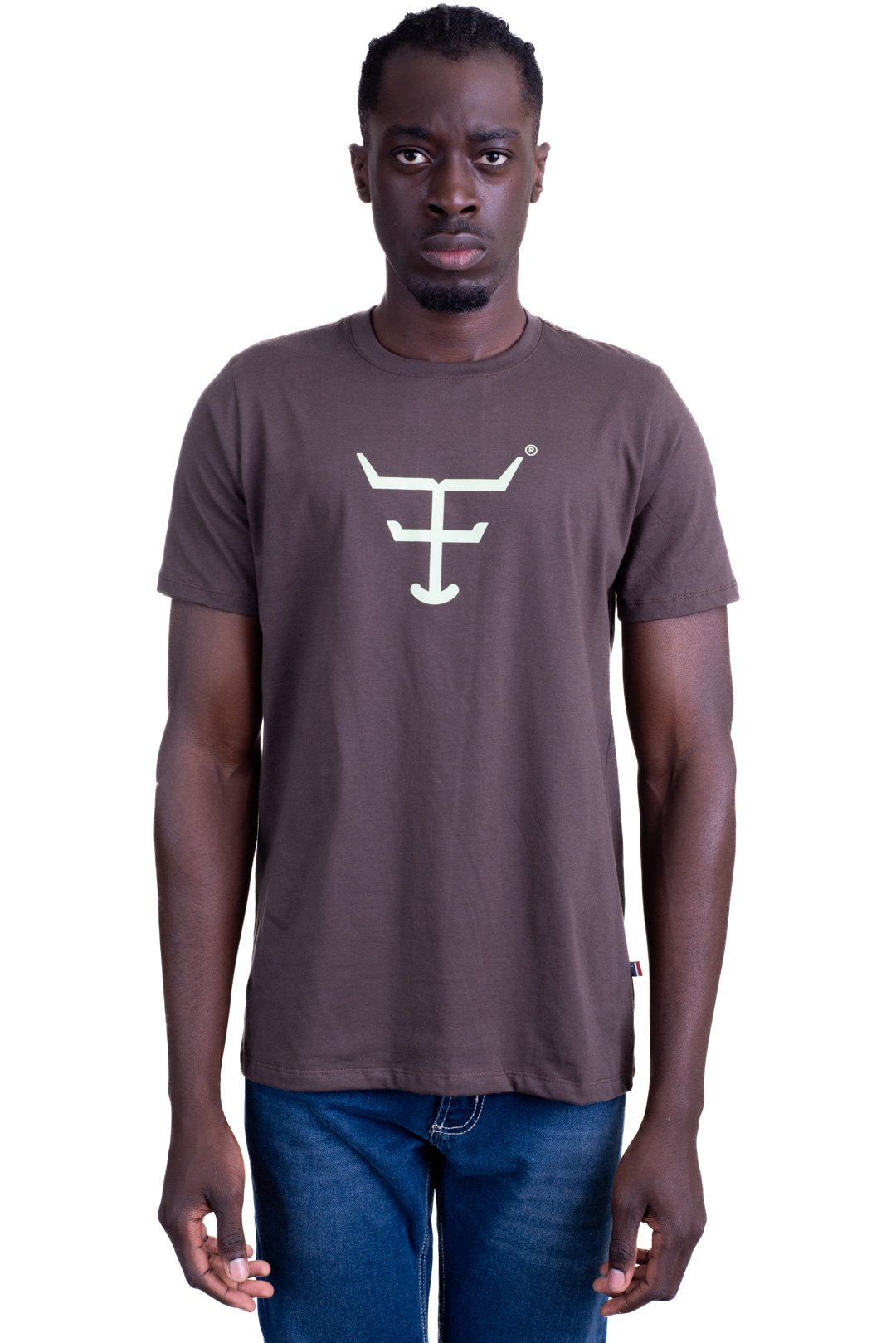 CAMISETA MASCULINA TEXAS FARM - CM589 - DO PP AO GG - PRETO/ CINZA