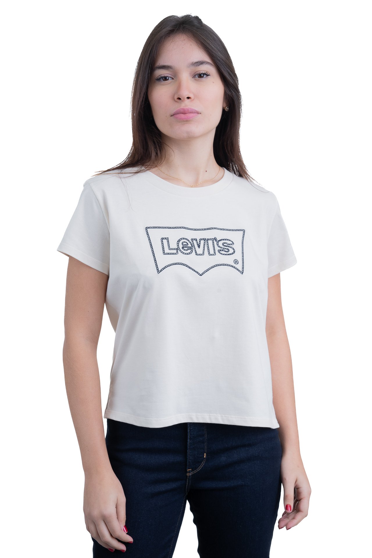 CAMISETA FEMININA LEVIS - GRAPHIC BOXY - LB0010546 - OFF WHITE