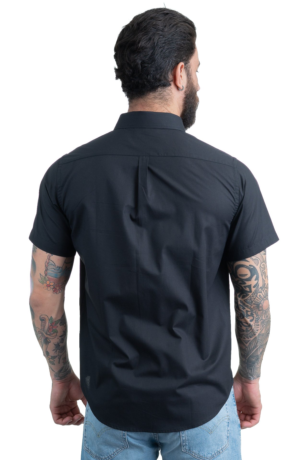 CAMISA MASCULINA MANGA CURTA TEXAS FARM - CAC621 - PRETO