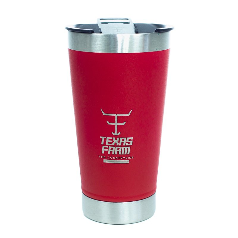 COPO TÉRMICO TEXAS FARM COM ABRIDOR - CTE001 - VERMELHO