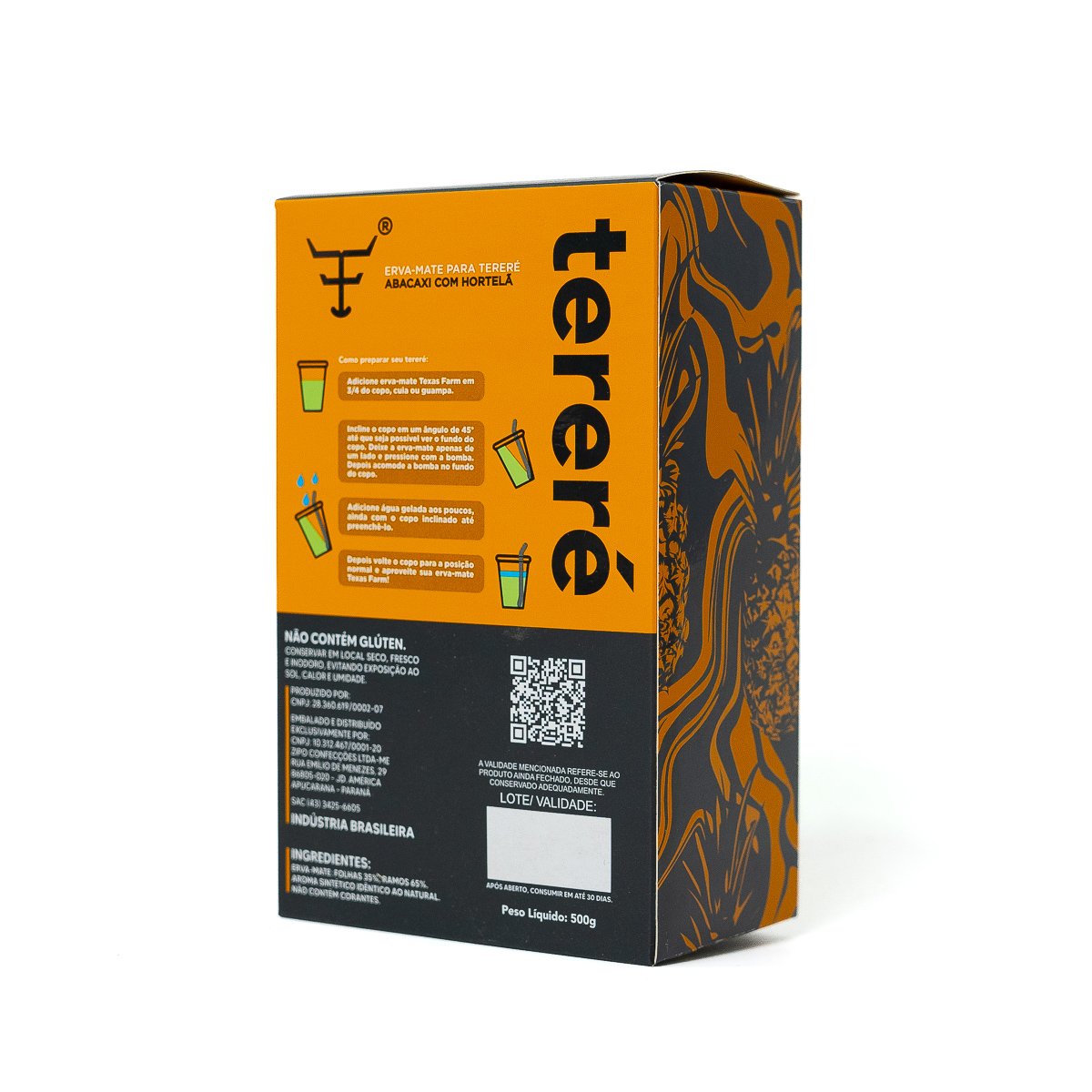 ERVA MATE TERERE TEXAS FARM - TE002 - 500G - ABACAXI C/ HORTELA ÚNICO