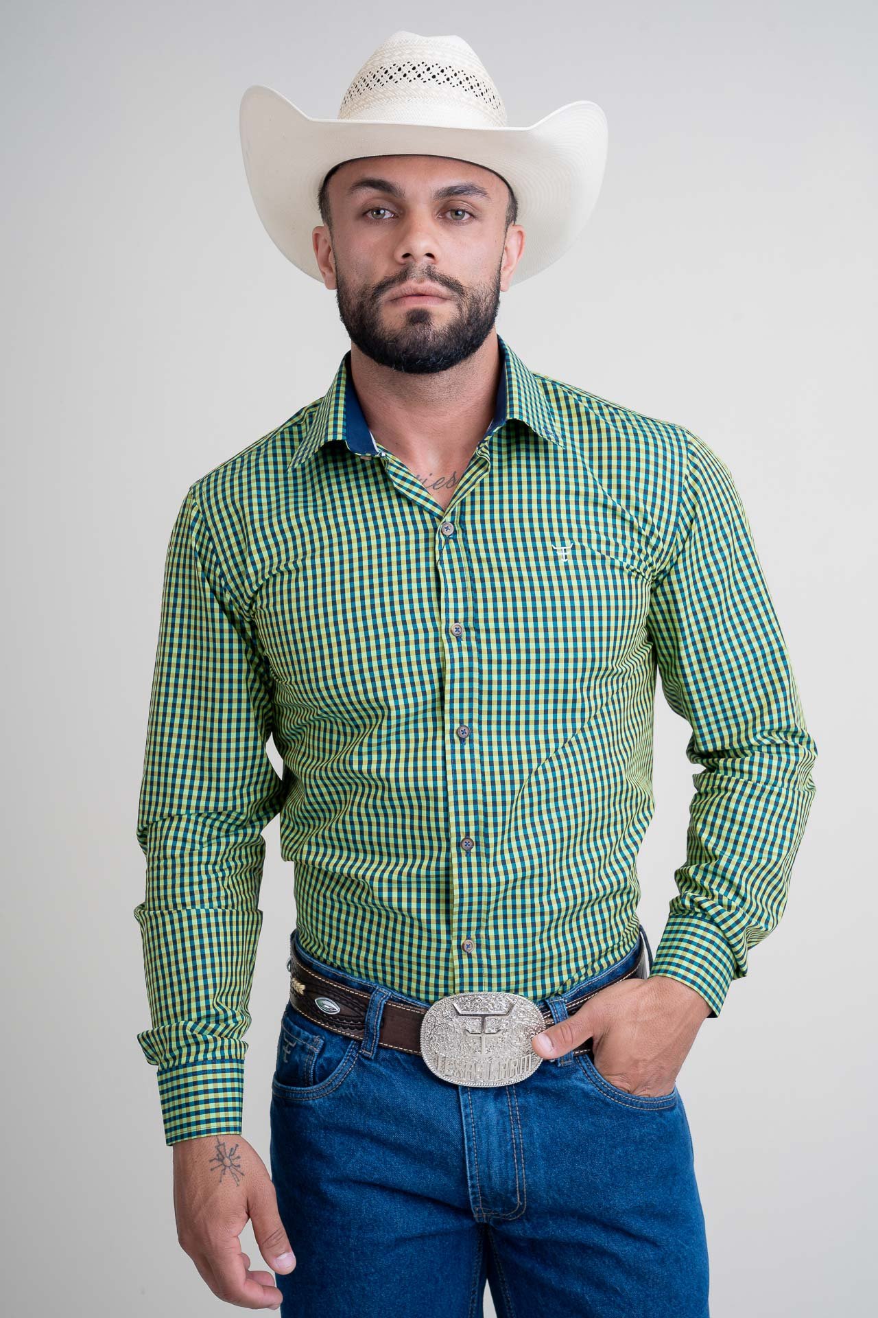 CAMISA MASCULINA MANGA LONGA - SELECT - CAL522 - XADREZ