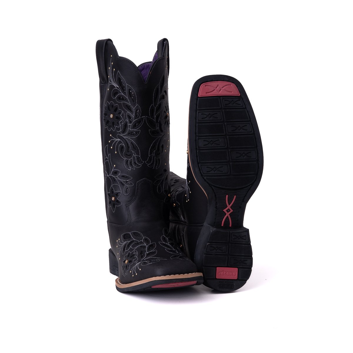 BOTA FEMININA JACOMO - 1231/ UF - FOSSIL OIL PRETO