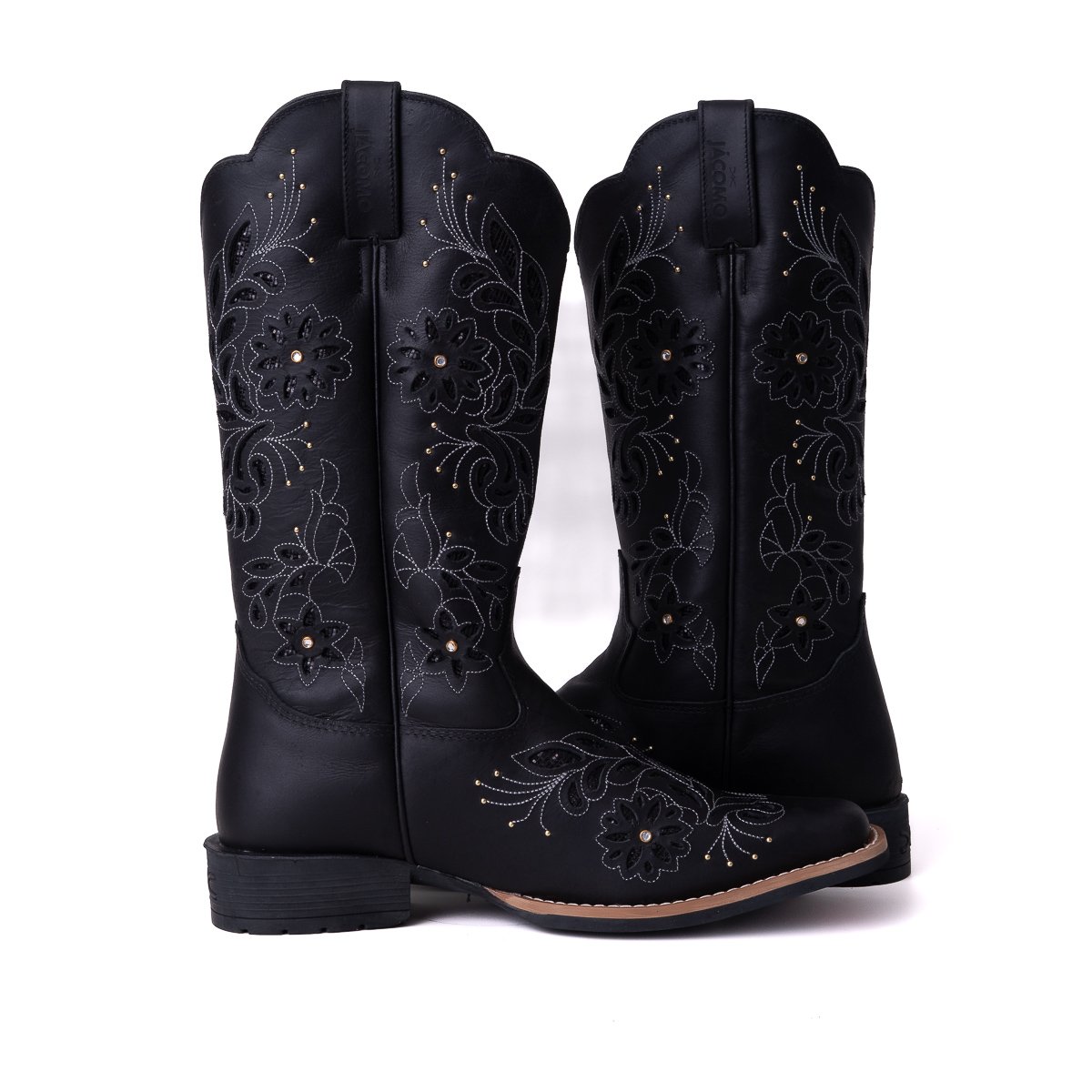 【offshore】The Letters WESTERN JKT BOTA FEMININA JACOMO - 1231/ UF - FOSSIL OIL PRETO