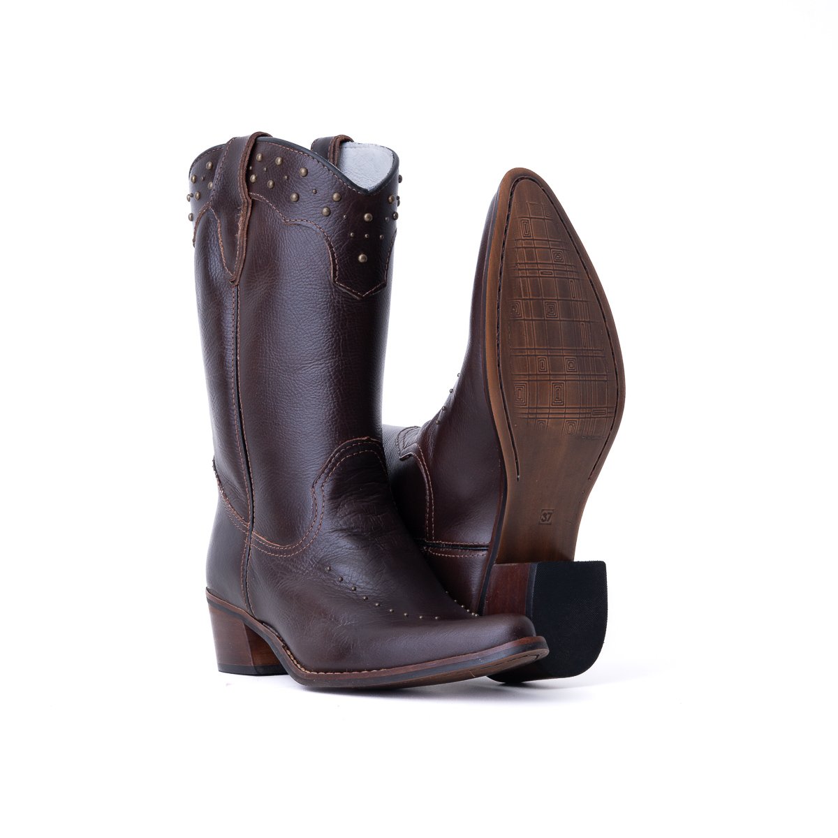 STAR ロトブラシ 100mm HORSE HAIR BRONZE BOTA FEMININA DESFILADEIRO - P8002 - MUSTANG/ CAFÉ