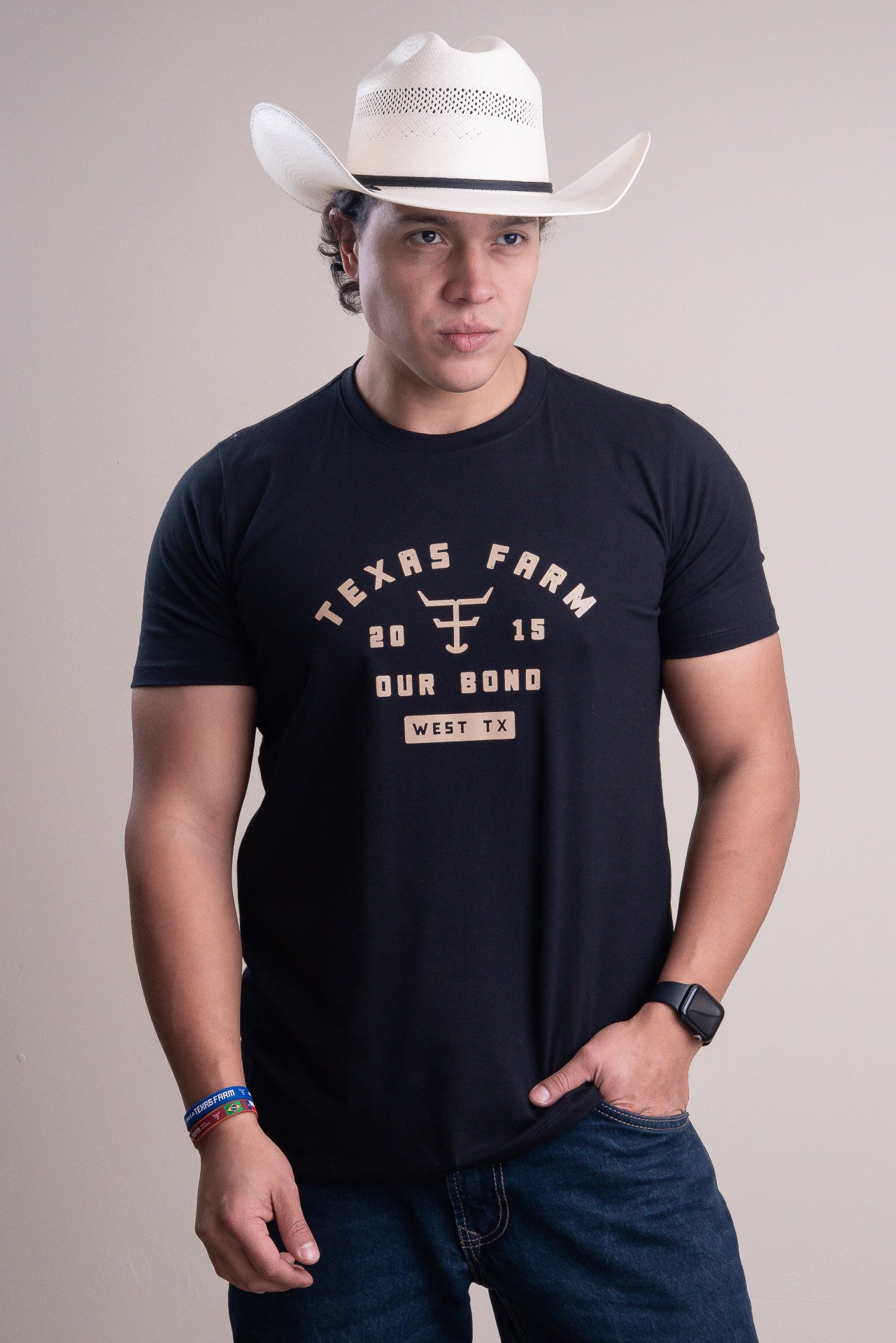CAMISETA MASCULINA TEXAS FARM - CM656 - PRETO