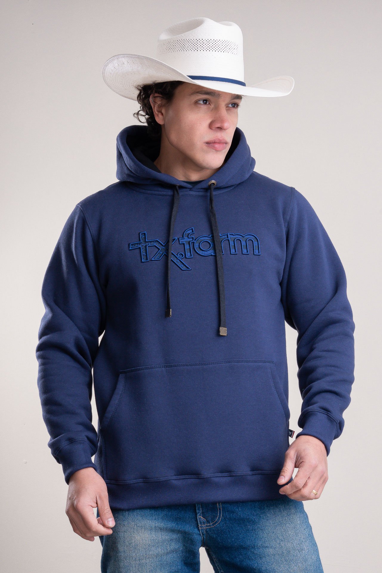 MOLETOM MASCULINO TEXAS FARM - MT144 - AZUL MARINHO
