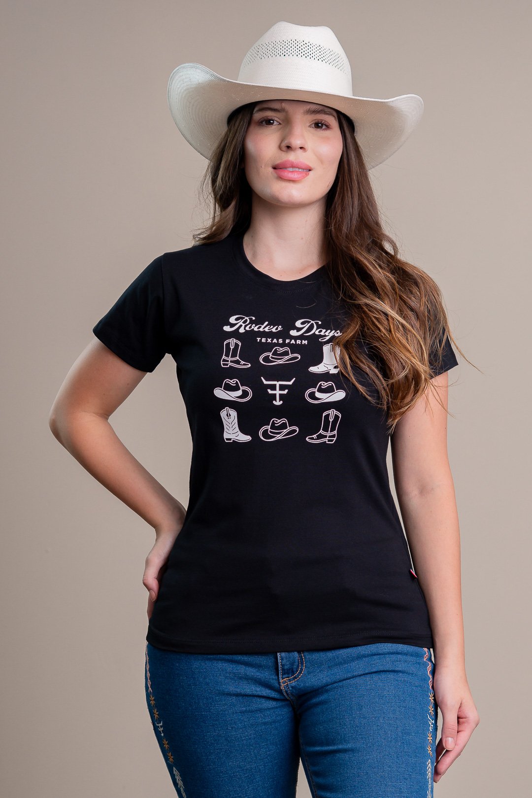 CAMISETA FEMININA TEXAS FARM - CF364 - ROXO MIRTILO