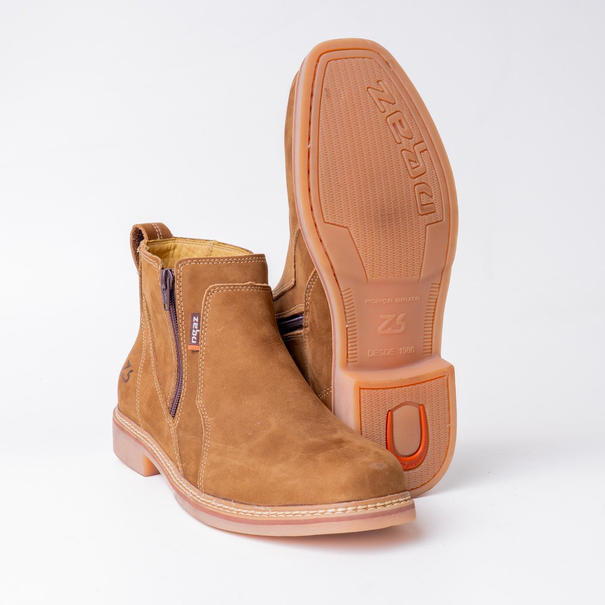 BOTINA MASCULINA ZEBU - 51120 - NOBUK AREIA